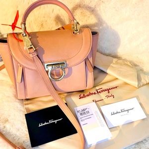SOLD’hostpick Stunning Salvatore Ferragamo "Mini" Top Handle Handbag